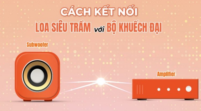 Cách kết nối loa siêu trầm với bộ khuếch đại