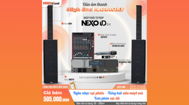 Dàn âm thanh Hi-end Karaoke NEXO ID84 trị giá 505 triệu đồng