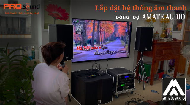 Lắp đặt dàn karaoke gia đình Amate N12Pr tại Tân Bình