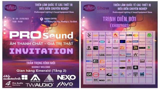 Thư mời tham dự triển lãm Plase Show - Prosound