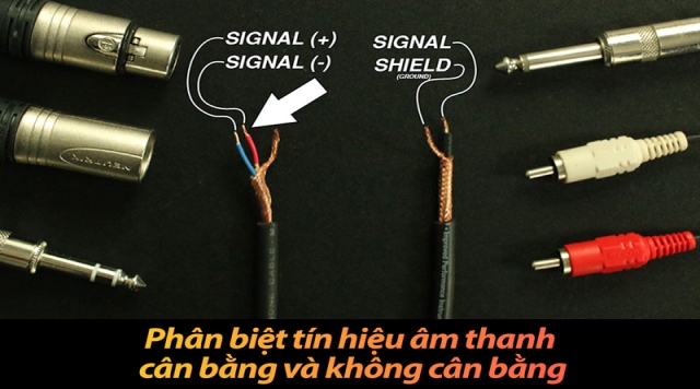 Phân biệt tín hiệu âm thanh cân bằng và không cân bằng