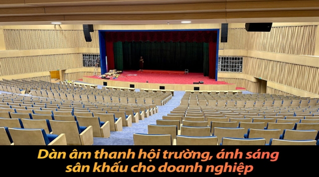 Dàn âm thanh hội trường, ánh sáng sân khấu cho doanh nghiệp
