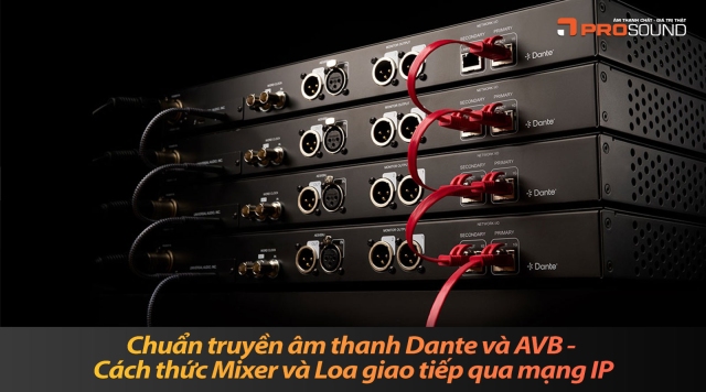 Chuẩn truyền âm thanh Dante và AVB - Cách thức Mixer và Loa giao tiếp qua mạng IP