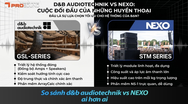 So sánh d&b audiotechnik vs NEXO: ai hơn ai
