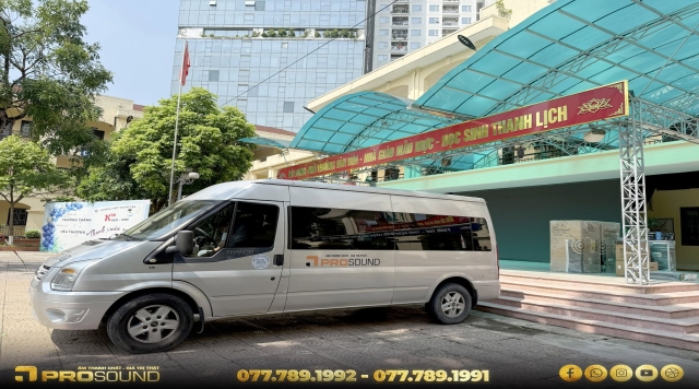 Công trình âm thanh sân trường THPT Trung Văn
