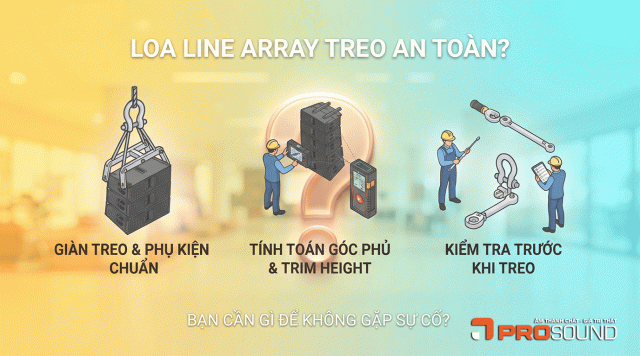 Những tiêu chuẩn an toàn khi treo loa Line Array