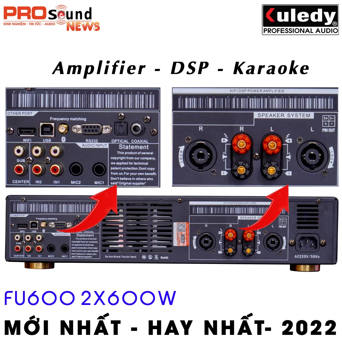 Công Suất Liền Vang Số Kuledy FU600