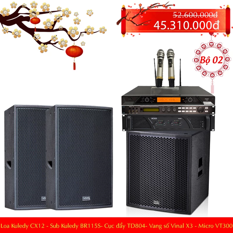 [Bộ 2] Dàn karaoke khuyến mãi Tết Kuledy CX12 