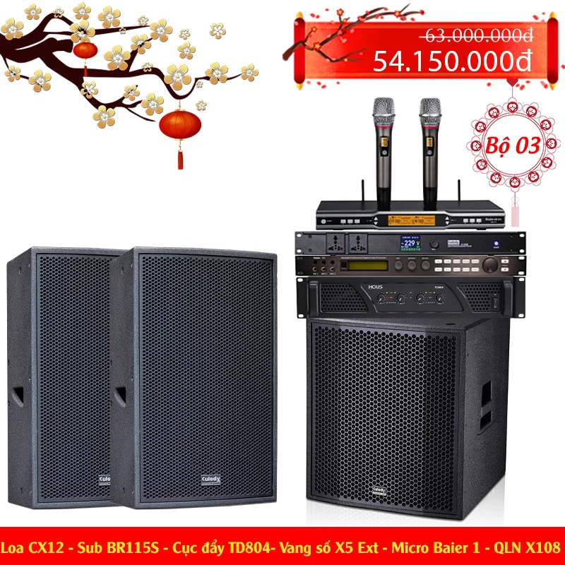 [Bộ 3] Dàn karaoke khuyến mãi tết Kuledy CX12 