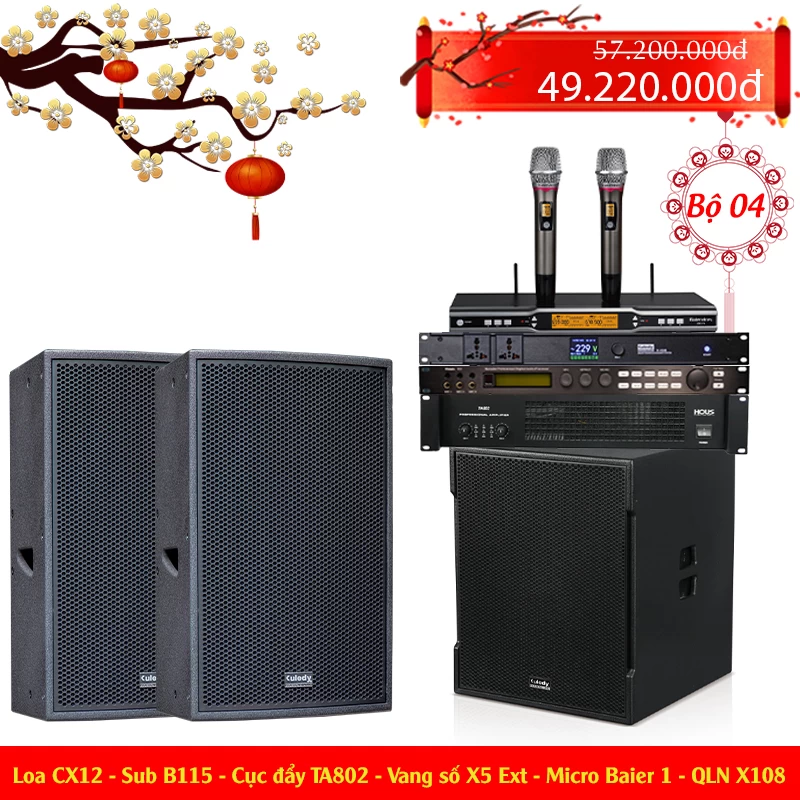 [Bộ 4] Dàn karaoke khuyến mãi Tết Kuledy CX12 