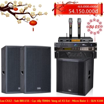[Bộ 3] Dàn karaoke khuyến mãi tết Kuledy CX12 
