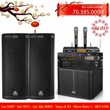 [Bộ 5] Dàn karaoke khuyến mãi tết Amate S26P