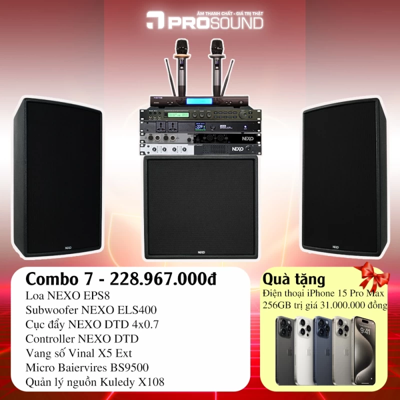 Dàn karaoke khuyến mãi 8-3 Nexo EPS8 (Bộ 07) 