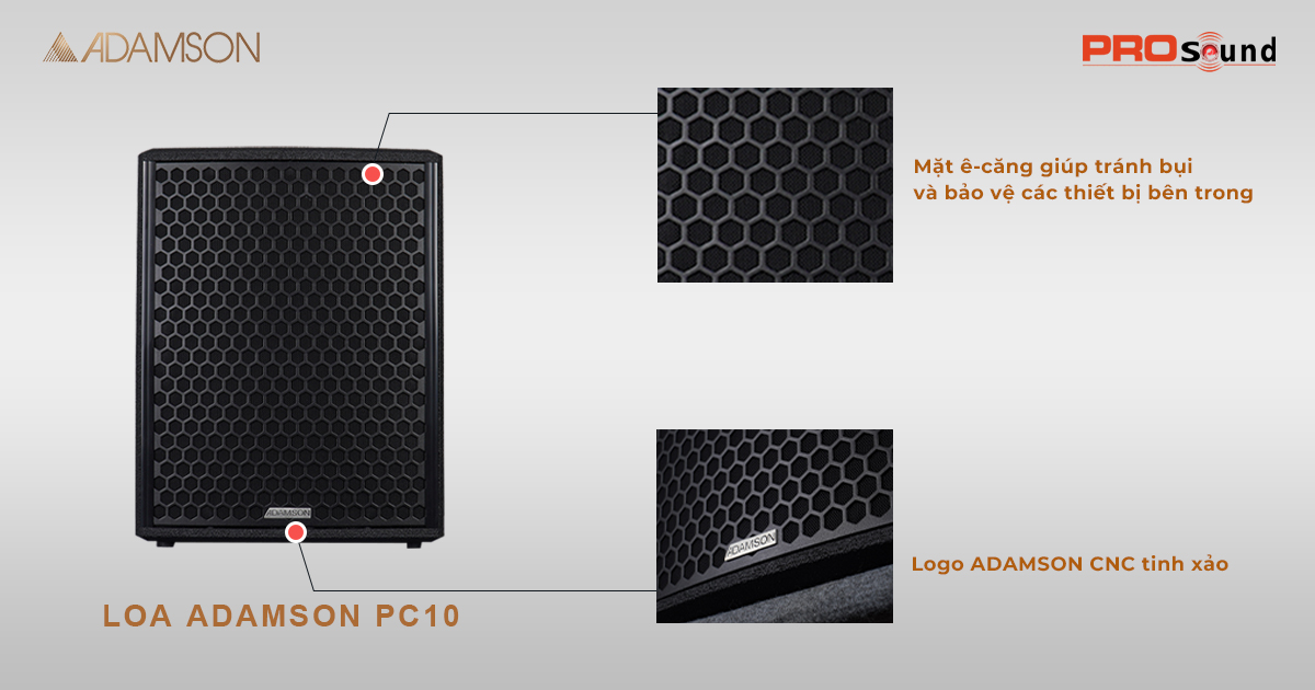 bên ngoài adamson pc10