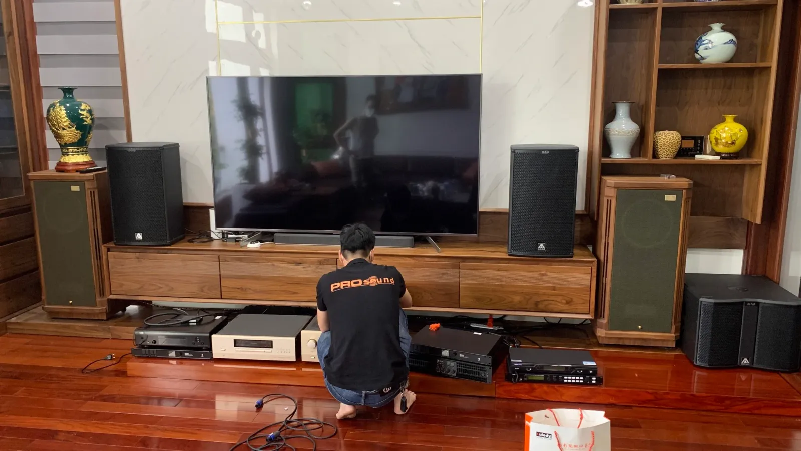 dàn karaoke gia đình được phối ghép
