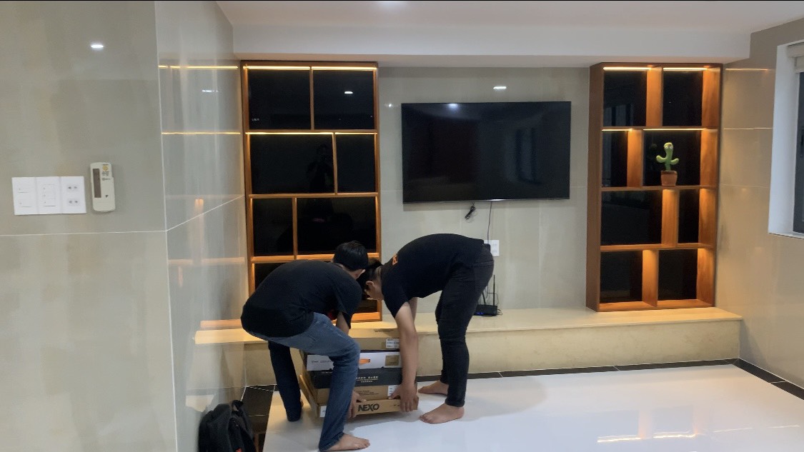 lắp đặt bộ dàn âm thanh gia đình