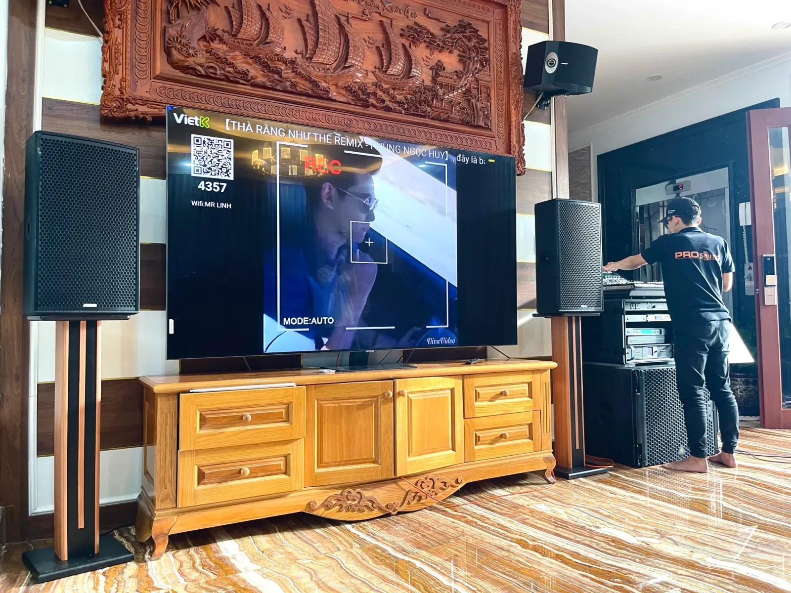 dàn karaoke gia đình tốt với thiết bị chuẩn