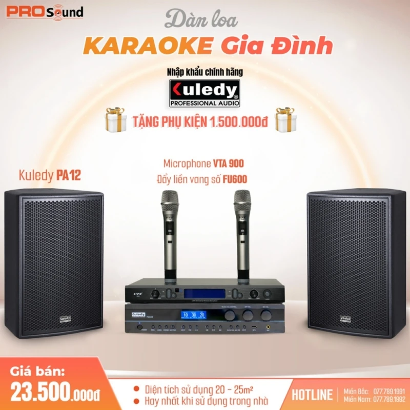 Dàn loa karaoke gia đình giá rẻ Kuledy PA12-02