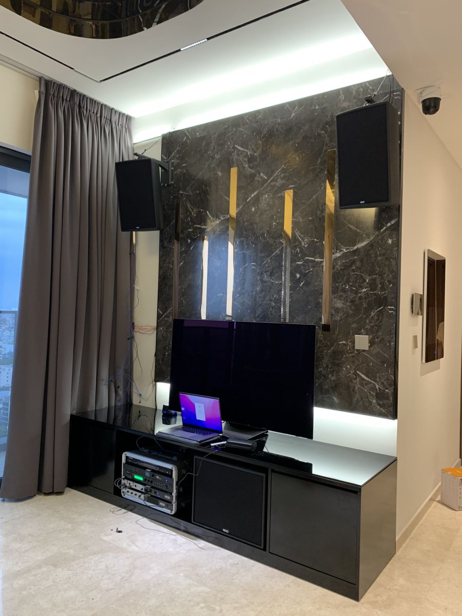 dàn karaoke gia đình cao cấp được lắp đặt