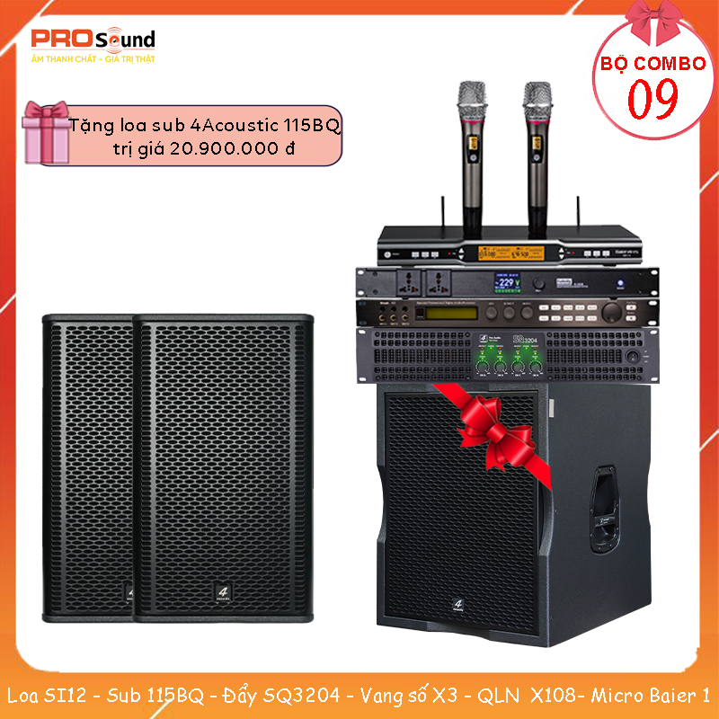 loa 4acoustic si12 và sub 115bq