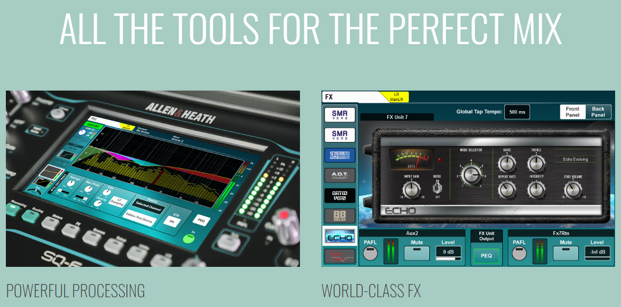 công cụ hỗ trợ quá trình mixing ALLEN & HEATH SQ6