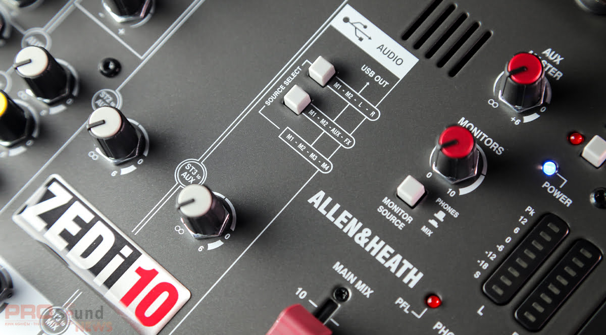 Mixer Allen Heath ZEDi-10 được tích hợp nhiều chức năng thông minh