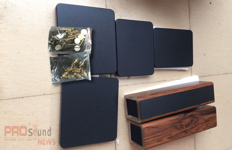 lắp đặt chân loa gỗ bookshelf