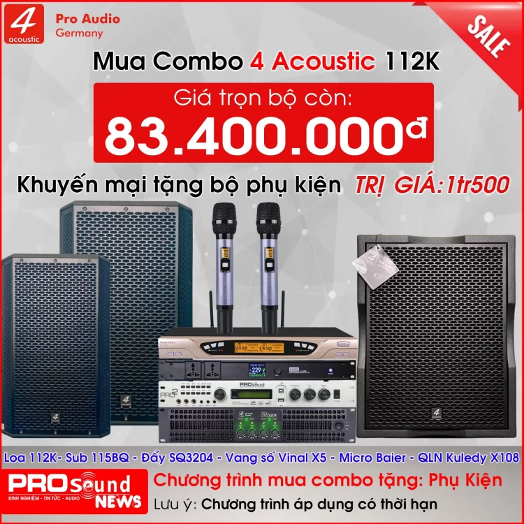 Sự Kết Hợp Giữa Dàn Karaoke Gia Đình 4 Acoustic 112K Và Sub 115BQ