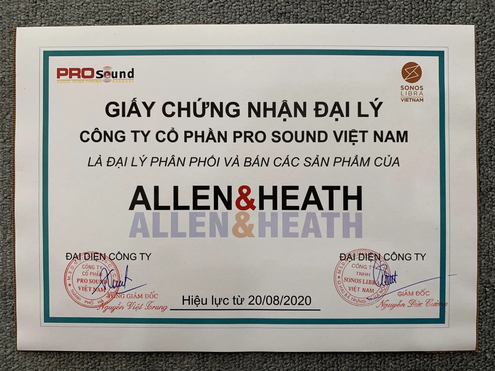 giấy chứng nhận