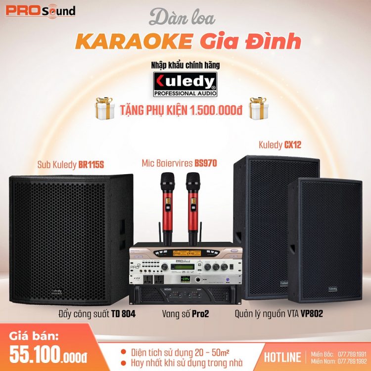 Dàn Karaoke Gia Đình Kuledy CX-12 Kết Hợp Sub BR115S Liệu Có Hay Không?