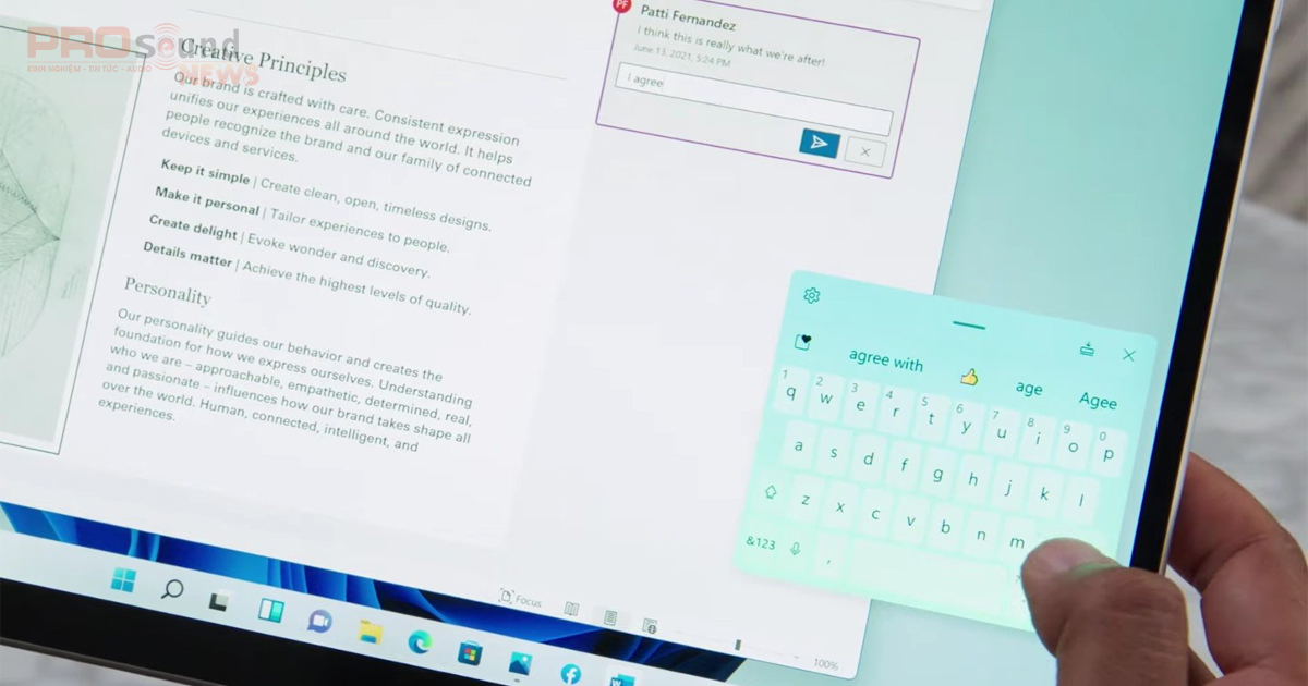 windows 11 bàn phím mới