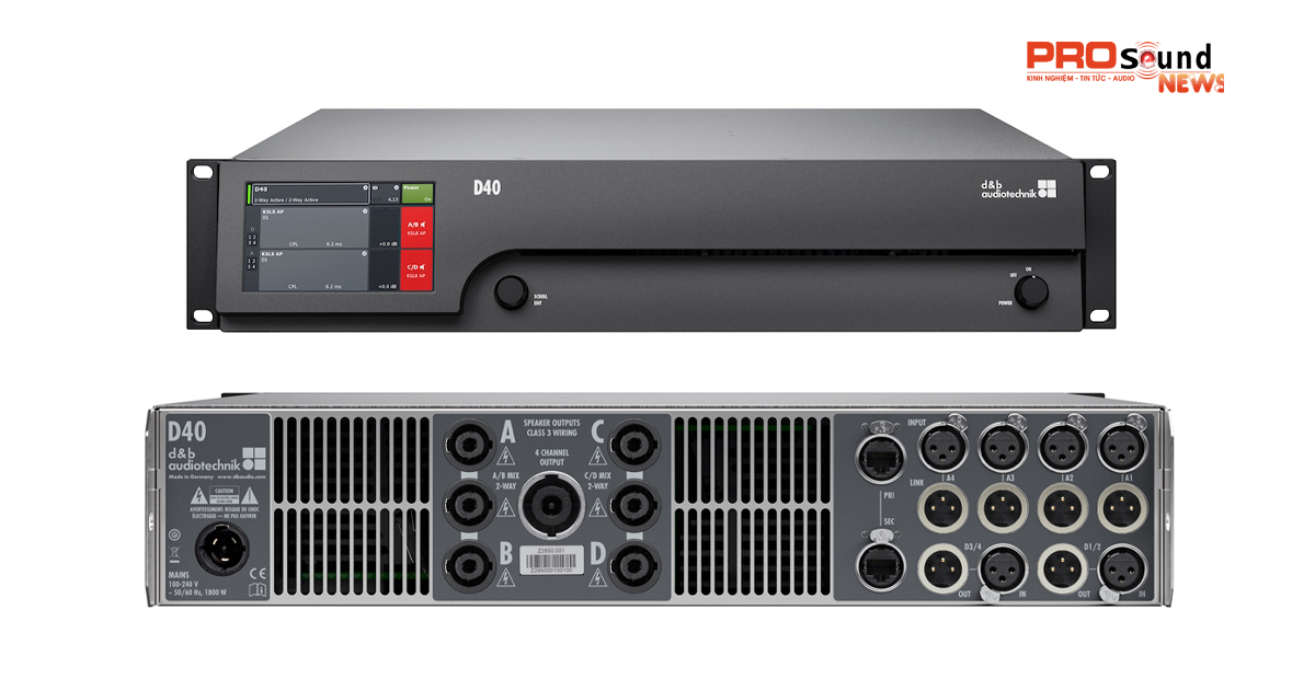 d&b audiotechnik ra mắt bộ khuếch đại D40