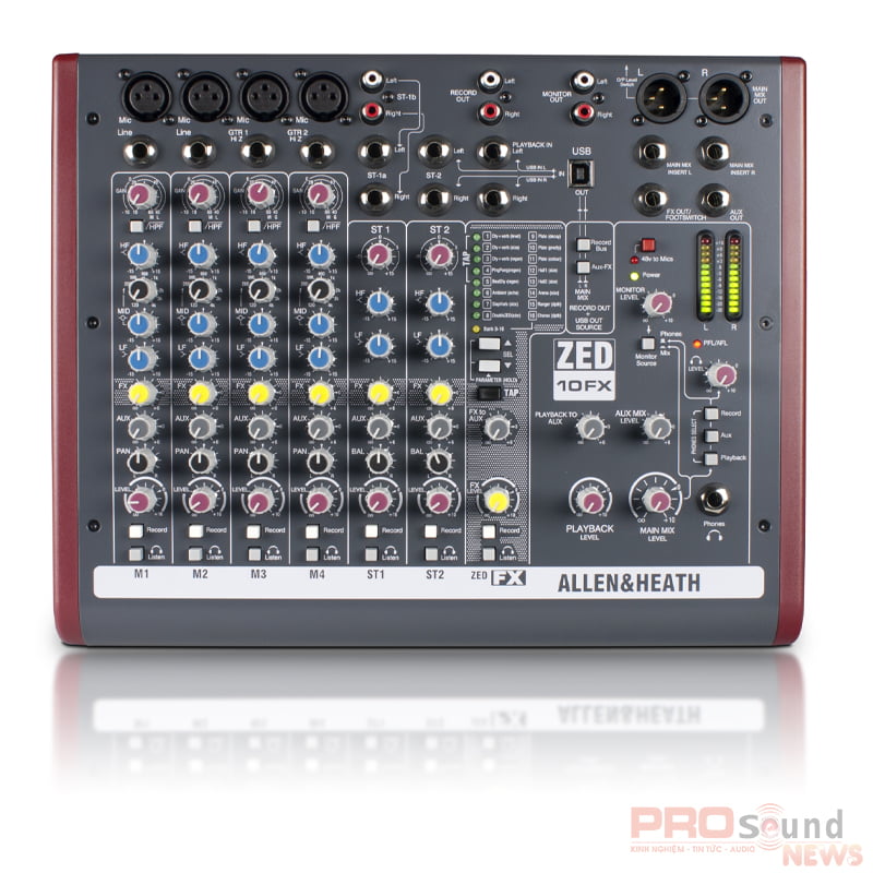 Mixer Allen&Heath ZED-10FX sử dụng dễ dàng